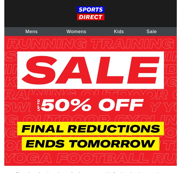 Sportsdirect.com: až 50% sleva na tenisky – červen 2026 | Nuslet.cz