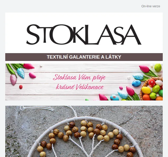 Stoklasa: Dřevěné korálky a sleva až 40 % – červen 2026 | Nuslet.cz