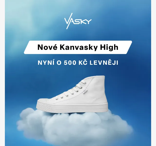 Vasky: Nové Kanvasky High za 1 499 Kč (ušetříte 500 Kč) – červen 2026 | Nuslet.cz