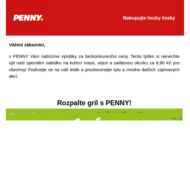Penny: Okurka 8,90 Kč a grilovací akce – červenec 2026 | Nuslet.cz