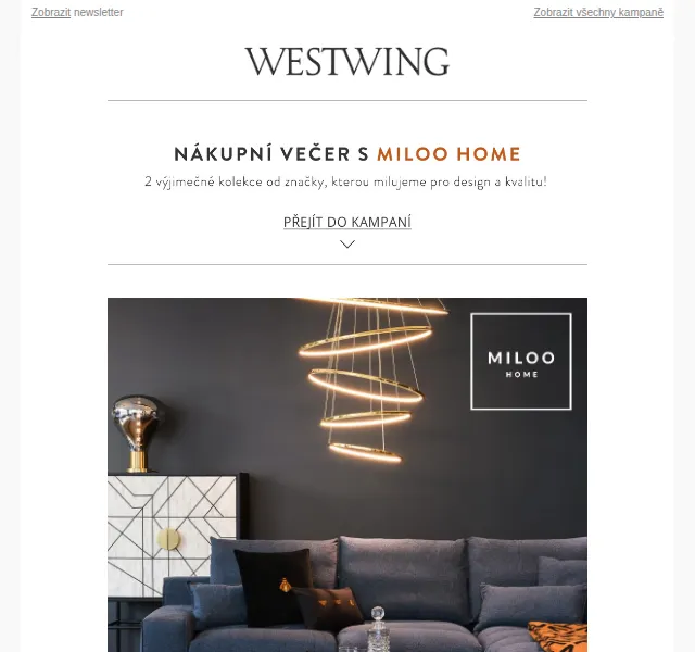 Westwing: Miloo Home nábytek a vánoční dekorace – červen 2026 | Nuslet.cz