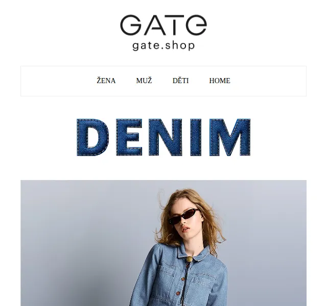 gate.shop: Denimová kolekce od 598 Kč – červen 2026 | Nuslet.cz