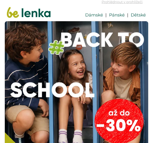 Be Lenka: dětské boty sleva až 30 % – září 2026
