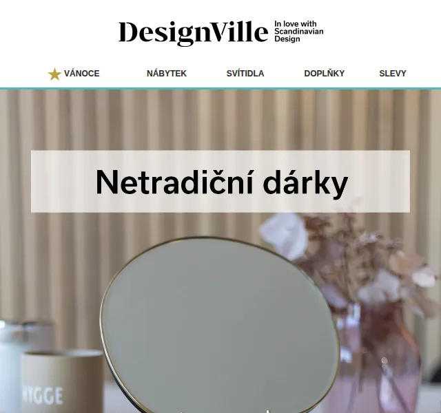 DesignVille: Netradiční dárky s kódem GRKYAC – červen 2026 | Nuslet.cz
