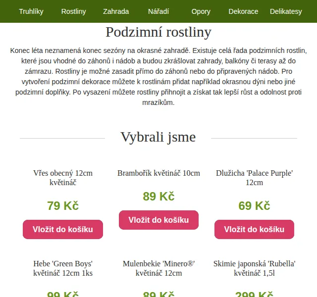 Truhlíkov.cz: Podzimní rostliny a ovoce – červen 2026 | Nuslet.cz