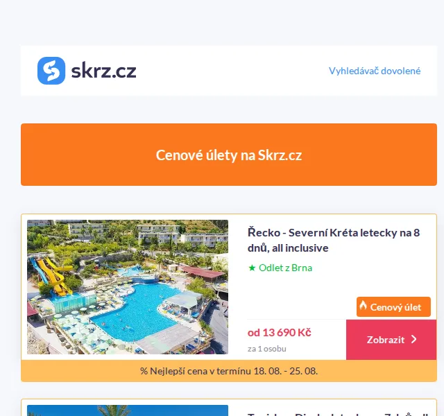 Skrz: Dovolená na Krétě za 13 690 Kč – červenec 2026 | Nuslet.cz