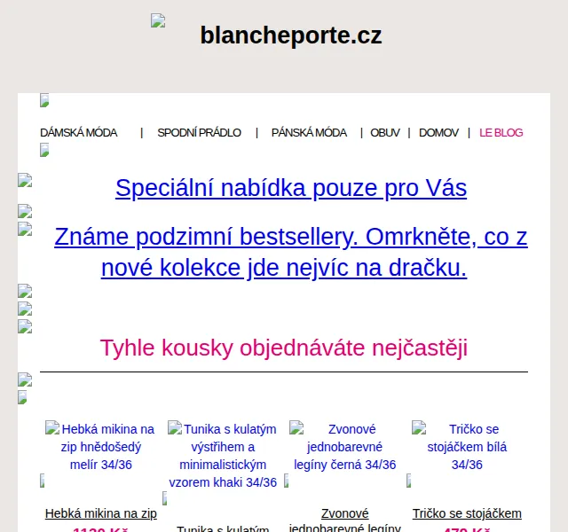 Blancheporte: Podzimní bestsellery – červen 2026 | Nuslet.cz