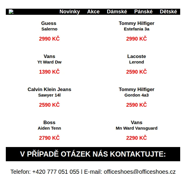 Office Shoes: tenisky Guess, Tommy & Vans – červen 2026 | Nuslet.cz
