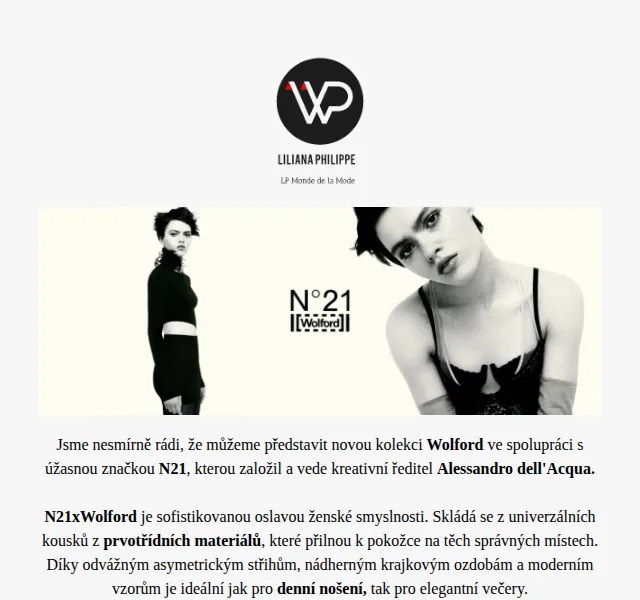 lilianaphilippe: N21xWolford limitovaná kolekce – červen 2026 | Nuslet.cz