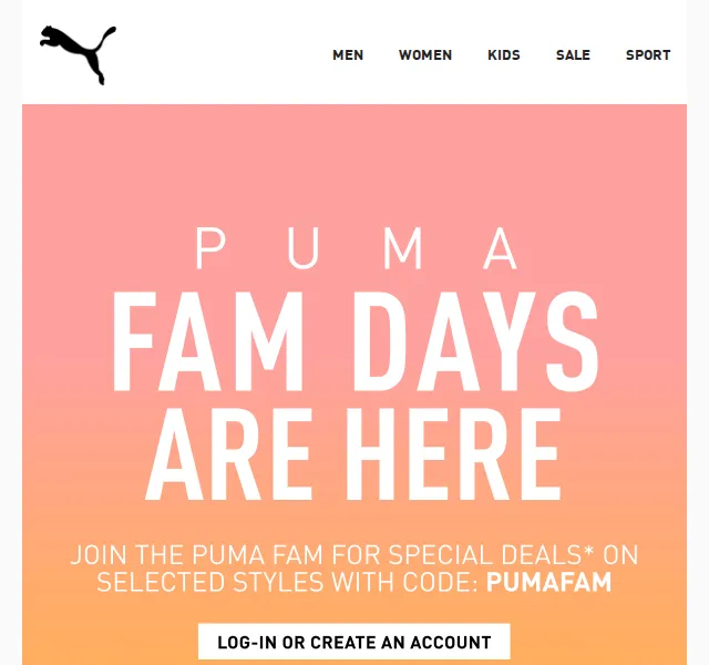 PUMA FAM DAYS: 25% sleva na vybrané zboží – červen 2026 | Nuslet.cz