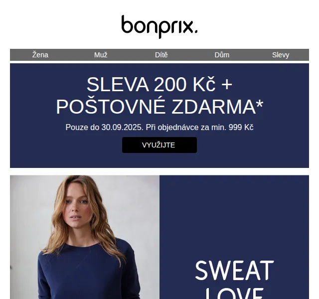 bonprix: Sleva 200 Kč + poštovné zdarma – červenec 2026 | Nuslet.cz