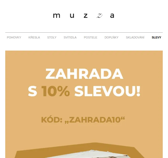 MUZZA: 10% sleva na zahradu – červen 2026 | Nuslet.cz