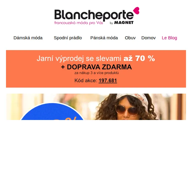 Blancheporte: 4 komplety ve výprodeji s poštovným za 0,- – červen 2026 | Nuslet.cz