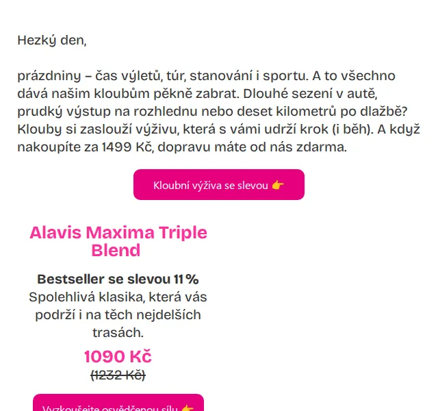 Pilulka: Kloubní výživa se slevou až 46 % – červenec 2026 | Nuslet.cz