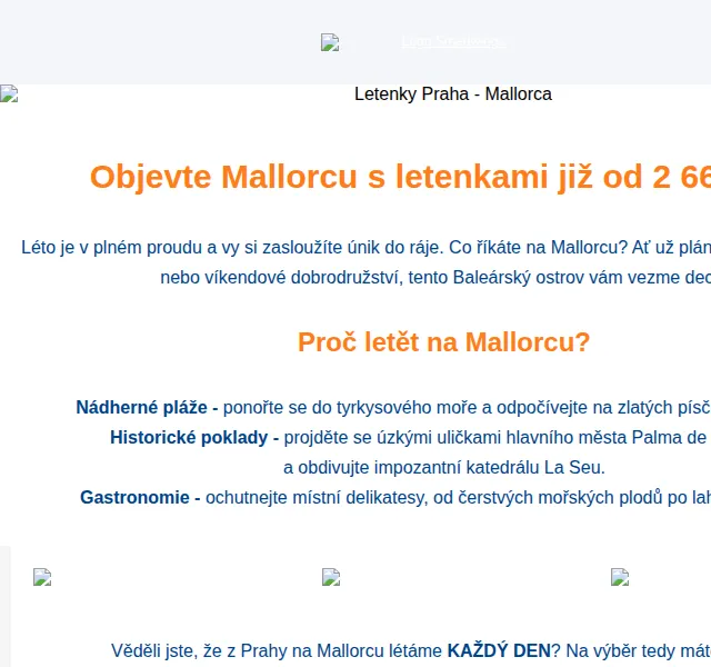 Smartwings: Mallorca od 2 660 Kč – červen 2026 | Nuslet.cz