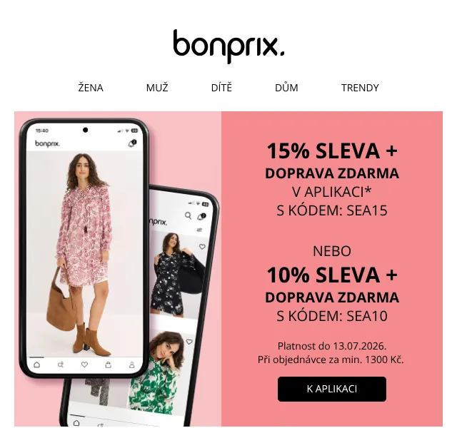 Bonprix: Až 15 % sleva na spodní prádlo – červenec 2026