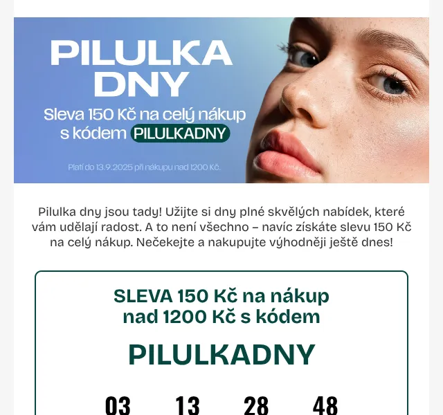 Pilulka.cz: 150 Kč slevový kód – září 2026