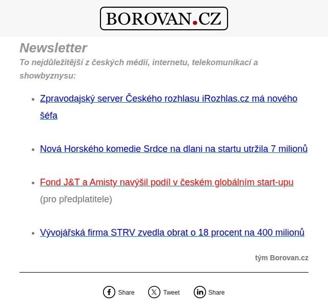 Aleš Borovan: Novinky z médií a byznysu – červen 2026 | Nuslet.cz