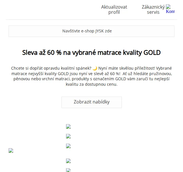 JYSK: Matrace GOLD se slevou až 60 % – červenec 2026 | Nuslet.cz