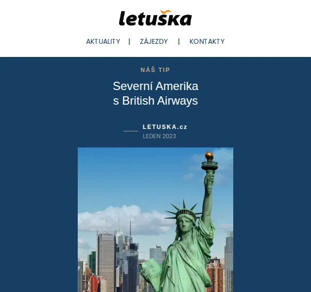 Letuška.cz: letenky s British Airways, Qatar Airways a TAP – červen 2026 | Nuslet.cz