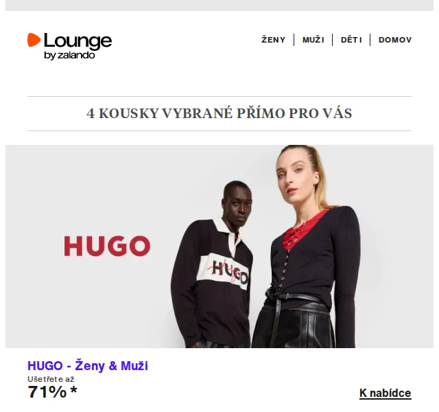 Lounge by Zalando: Vans, HUGO a další – sleva až 75 % – duben 2026