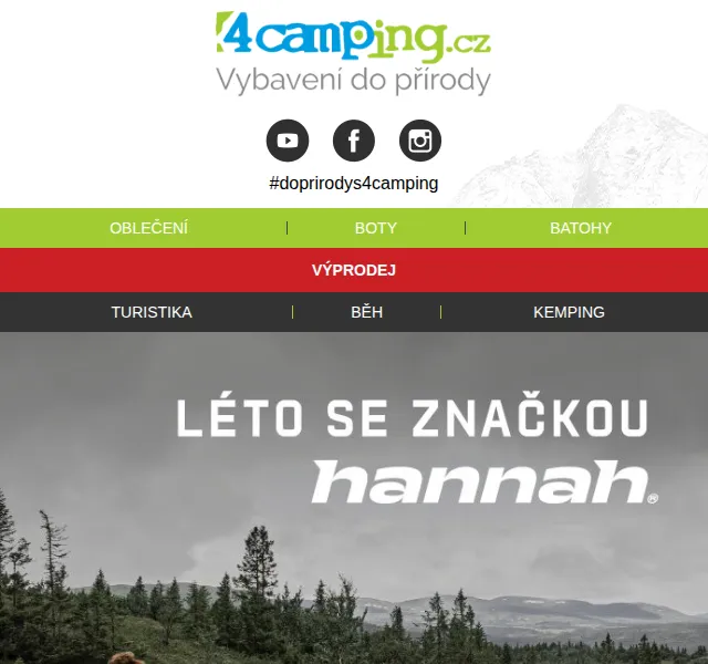 4camping: Léto se značkou Hannah – slevy až 50 % – červen 2026 | Nuslet.cz