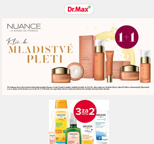 Dr.Max: Weleda 3+1, La Roche-Posay -20 % a další – září 2022 | Nuslet.cz