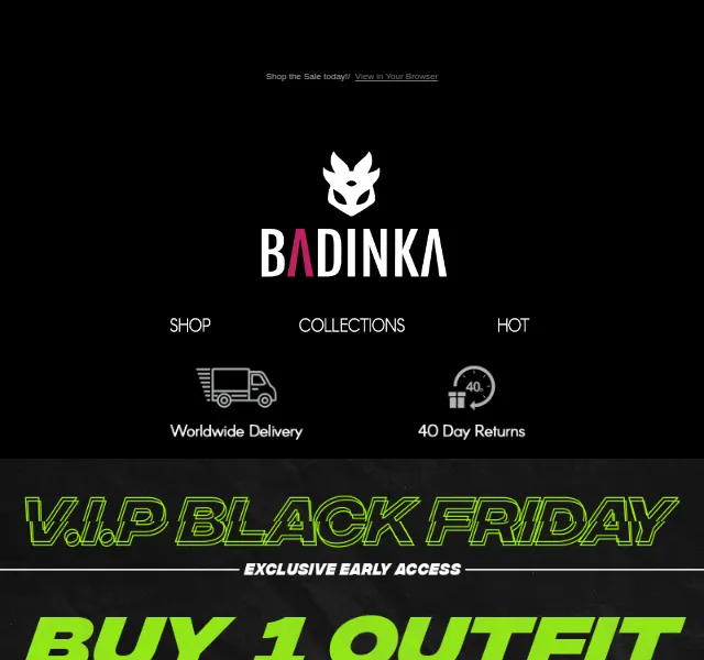 BADINKA: VIP Black Friday Early Access – listopad 2022 | Nuslet.cz