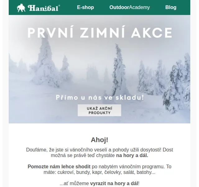 Hanibal: první zimní slevy na bundy a batohy – červen 2026 | Nuslet.cz
