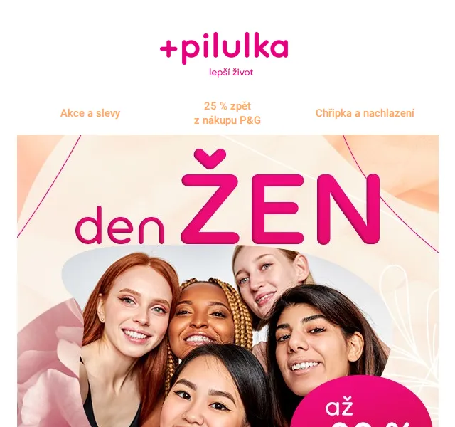 Pilulka.cz: Slevy až 20 % na dárky ke Dni žen – červen 2026 | Nuslet.cz