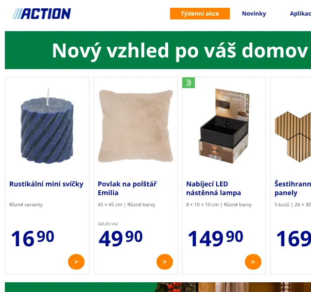 Action: Dekorace a nábytek – září 2026