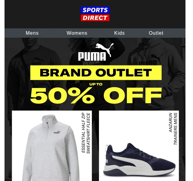 Sportsdirect: PUMA outlet až 50 % – červen 2026 | Nuslet.cz