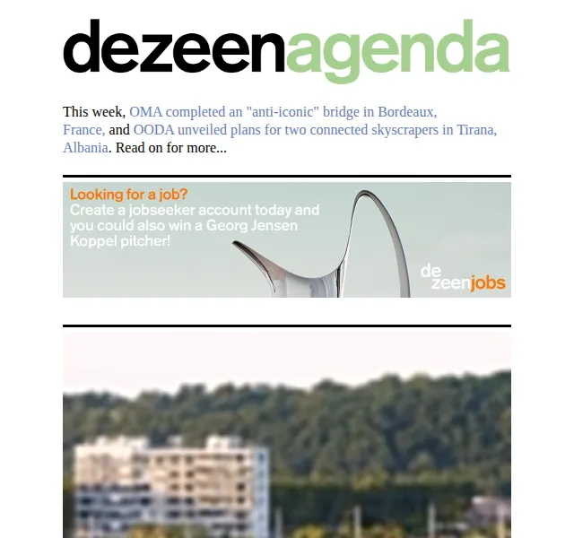 Dezeen Daily: Novinky v architektuře a designu – červen 2026 | Nuslet.cz