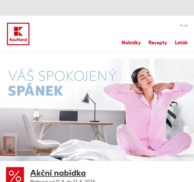 Kaufland: Ložní povlečení a polštáře od 59,90 Kč – červen 2026 | Nuslet.cz