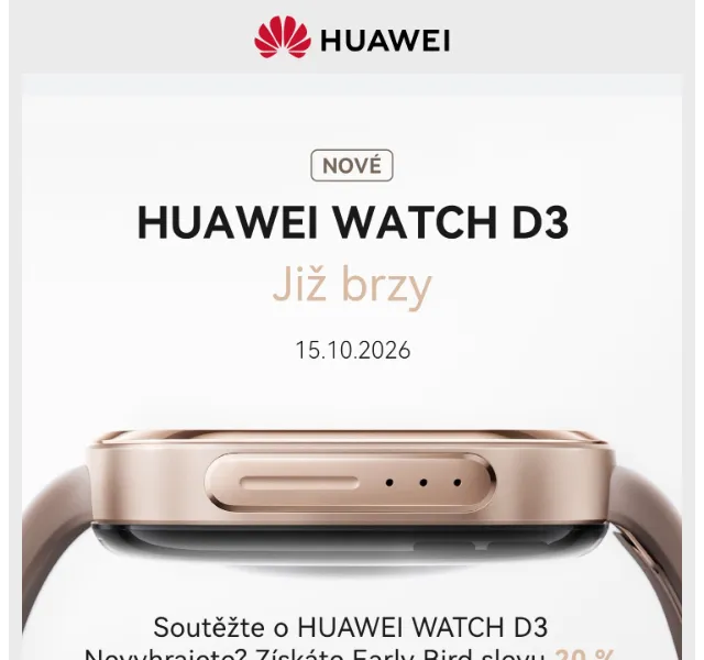 Huawei.cz: Early Bird sleva 20 % – říjen 2026