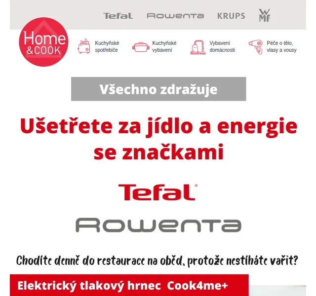 Home & Cook: Tefal a Rowenta se slevou až 25 % – červen 2026 | Nuslet.cz