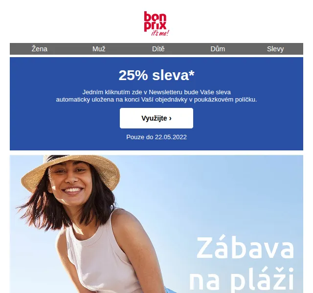 bonprix: 25% sleva na trička a topy – červen 2026 | Nuslet.cz