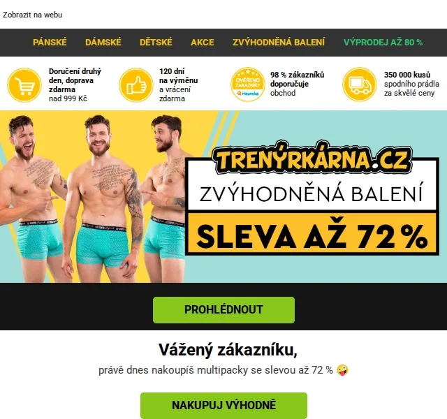 Lukáš z Trenýrkárna.cz: multipacky se slevou až 72 % – červen 2026 | Nuslet.cz
