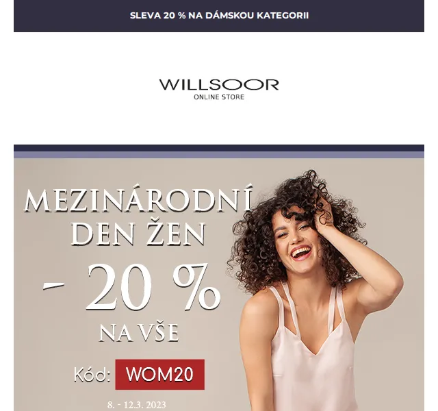 Košile Willsoor: sleva 20 % na dámskou módu – červen 2026 | Nuslet.cz