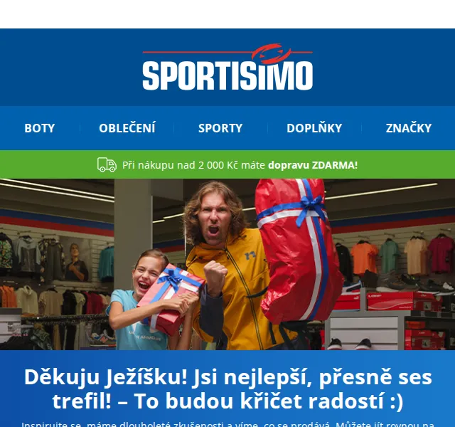 Sportisimo.cz: Vánoční tipy na dárky pro celou rodinu – prosinec 2026 | Nuslet.cz