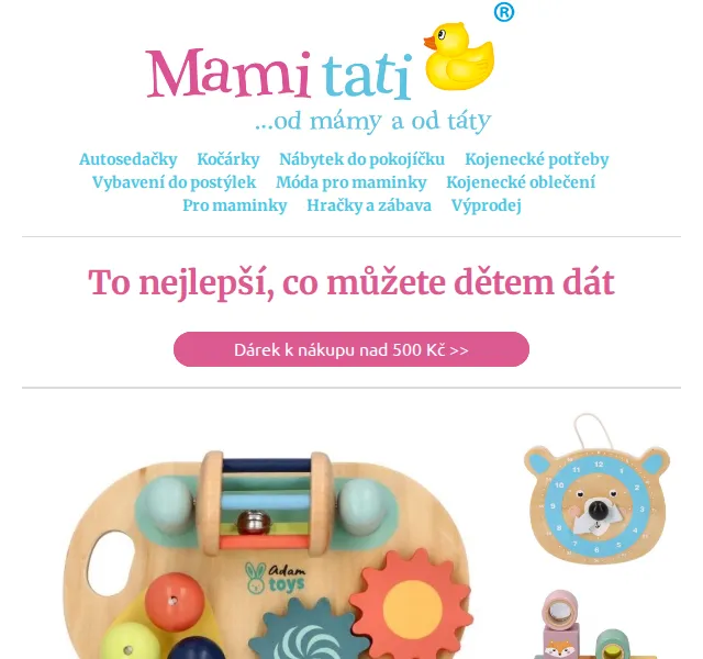 Mamitati.cz: Dárek k nákupu nad 500 Kč – červen 2026 | Nuslet.cz