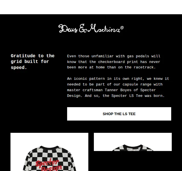 Deus Ex Machina Europe: Specter LS Tee – limitovaná edice – červen 2026 | Nuslet.cz