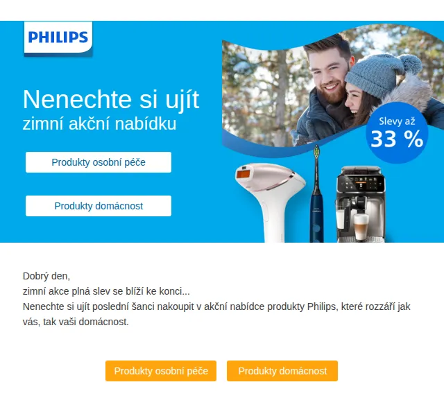 Philips: slevy až 33 % v zimní akci – červen 2026 | Nuslet.cz