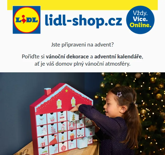 Lidl: Vánoční dekorace a adventní kalendáře od 229 Kč – listopad 2026 | Nuslet.cz