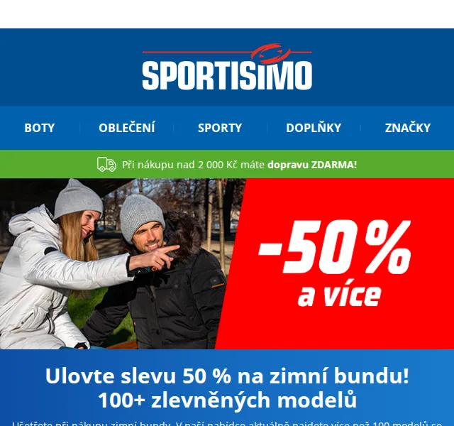 Sportisimo: -50 % na zimní bundy – červen 2026 | Nuslet.cz
