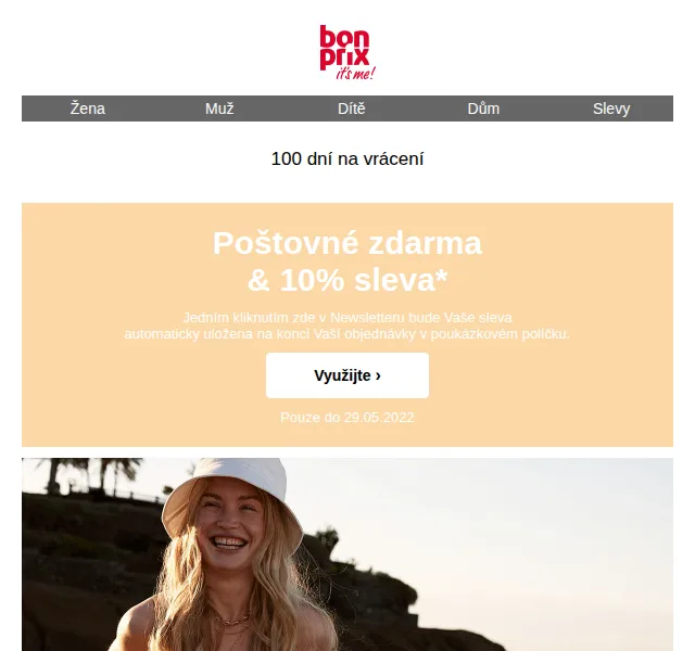 bonprix: 10% sleva + poštovné zdarma na plavkovou módu – červen 2026 | Nuslet.cz