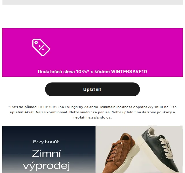 Lounge by Zalando: 10 % extra na zimní výprodej – duben 2026