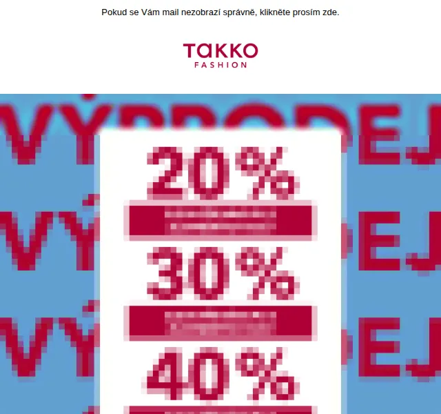 Takko Fashion: Sleva až 40 % na výprodej – červen 2026 | Nuslet.cz