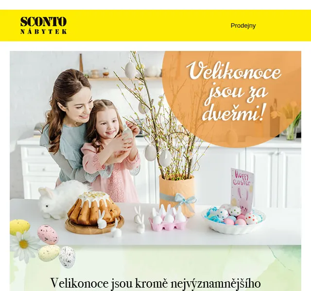 Sconto: Velikonoční akce na nábytek – červen 2026 | Nuslet.cz