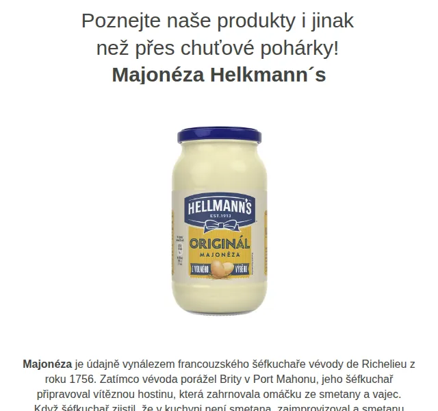 Váš HRUŠKA tým: Majonéza Hellmann's v letáku – červen 2026 | Nuslet.cz